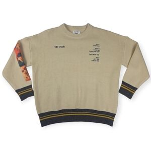 Aelfric Eden Van Gogh Sweater Large Streetwear Art to Wear Knit Y2K Painter